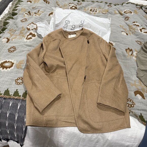 Everlane The October Coat (Dark Heathered Camel) - Large - Picture 5 of 7